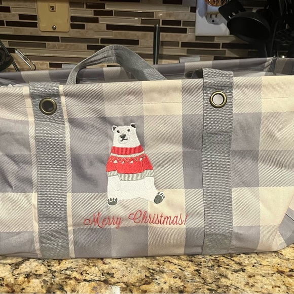 NWOT Embroidered Thirty-One large utility tote bag. Retired & NLA. - Picture 4 of 8